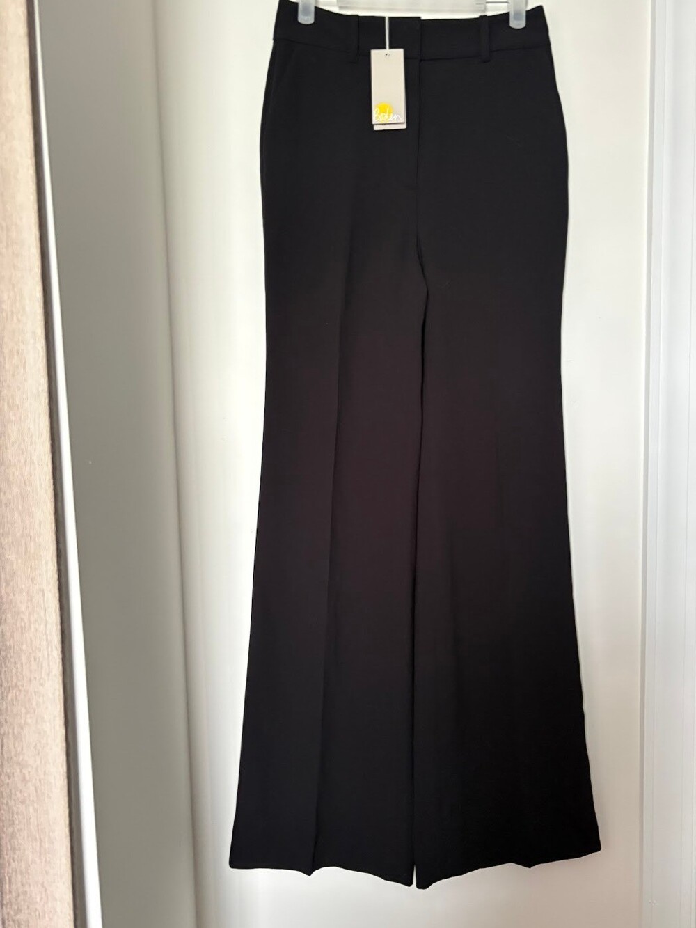 Boden Black Wide Leg Flare Trousers US 2R UK 6R NWT